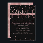 Invitación Rosa dorado rosa y negro de vidrio moderno dulce 1<br><div class="desc">Personalizar para cualquier evento.</div>