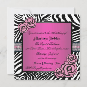 Invitación Rosa dulce dieciséis