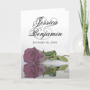 Invitación Rosa Dusty Mauve Boda de fotografía romántico eleg