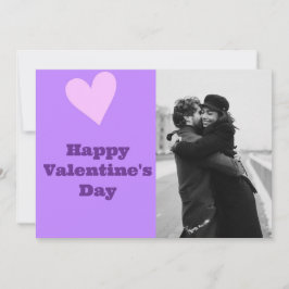 Invitación Rosa: El día de San Valentín púrpura
