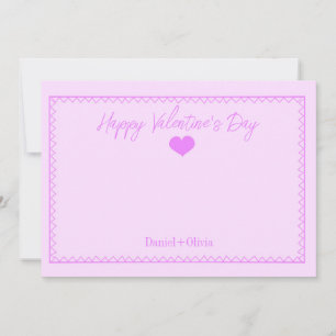 Invitación Rosa: El día de San Valentín púrpura