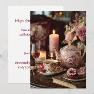 Invitación Rosa Elegancia a la luz de las velas