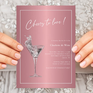 Invitación ¡Rosa Elegancia de Oro! Salud Para Amar La Ducha D