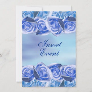 Invitación Rosa elegante boda de agua azul