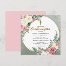 Rosa elegante | Confirmación del Chica de marcos f