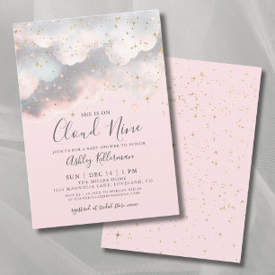 Invitación Rosa Ella Está En La Gloria Baby Shower