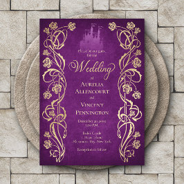 Invitación Rosa encantado Boda de Castillo