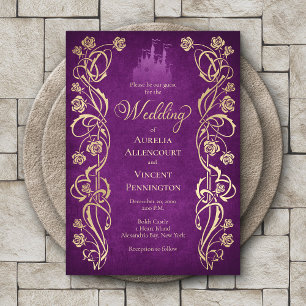 Invitación Rosa encantado Boda de Castillo
