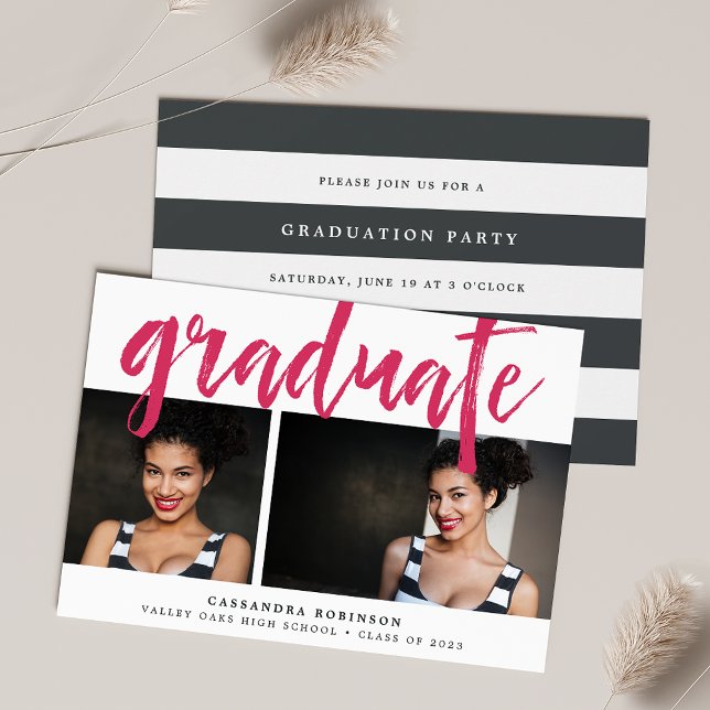 Invitación Rosa esbozado | Foto Partido de Graduación (Subido por el creador)