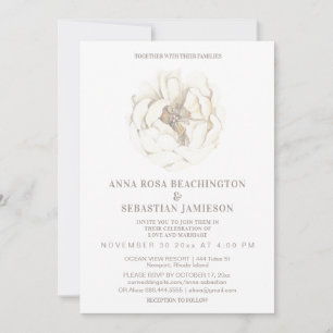 Invitación *~* ROSA etéreo floral AR8 Boda Invitati RSVP