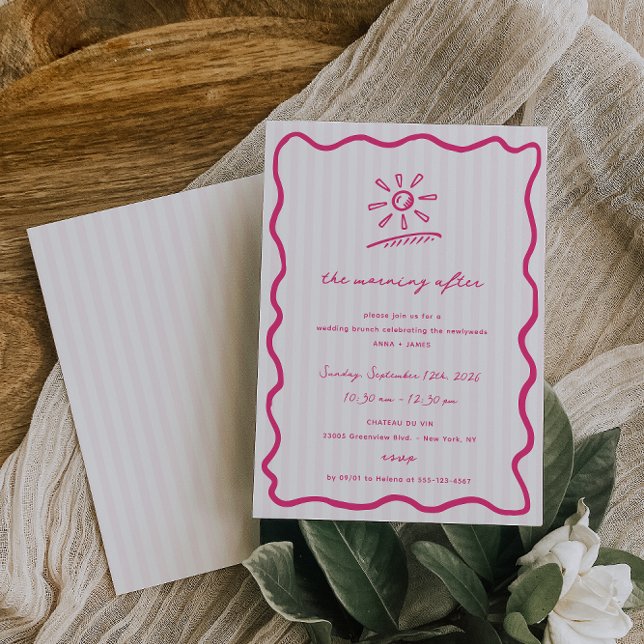 Invitación Rosa Extraño A La Mañana Después Del Brunch (Subido por el creador)