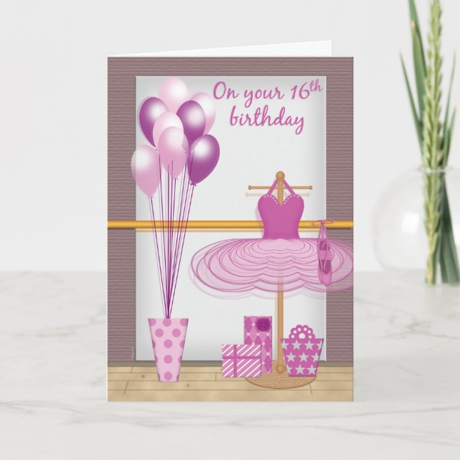 Invitación Rosa femenino del dulce 16 del cumpleaños feliz (Anverso)