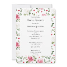 Rosa Floral Hearts Bridal Shower