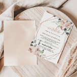 Invitación Rosa Geométrico Clásico Aún Vemos Renovación<br><div class="desc">Este rosa geométrico clásico que aún hacemos jurar la renovación es perfecto para una ceremonia rústica de renovación y celebración. El diseño presenta elegantes rosas de color agua polvorientos y vegetación,  cuidadosamente montados en hermosos ramos,  adornando un encantador marco geométrico.</div>