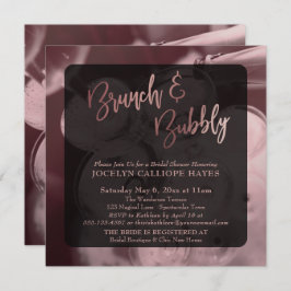 Invitación Rosa Gold Brunch & Bubbly Champagne Photo