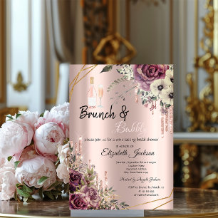 Invitación Rosa Gold Dris Floral Bridal Shower