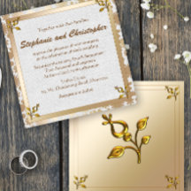 Rosa Gold Floral y Boda de línea