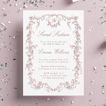 Invitación Rosa Gold French Frame Sweet 16 cumpleaños<br><div class="desc">Elegante marco floral francés subió dulce de oro 16 cumpleaños invitación a fiesta. Para una personalización más avanzada de este diseño,  haga clic en el BOTÓN HERRAMIENTA DE DISEÑO de arriba.</div>
