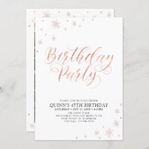 Rosa Gold Moda moderna fiesta de cumpleaños para a