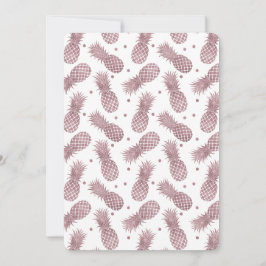 Invitación Rosa Gold Pineapples Baby Shower
