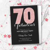 Invitación Rosa Gold Purpurina 30 y fabulosa fiesta de cumple, Zazzle.es