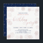 Invitación Rosa Gold Stylish Modern 40th, 50th Birthday Party<br><div class="desc">Celebre su día especial con este elegante diseño de invitaciones para fiestas de cumpleaños que incluye una hermosa tipografía y patrones de fondo en una textura de oro rosa.</div>