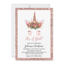 Rosa Gold Unicorn Princesa Baby Shower