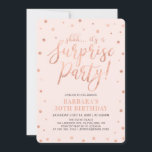 Invitación Rosa Gold y Rubor | Fiesta de cumpleaños de las mu<br><div class="desc">Celebra tu día especial con esta moderna y elegante plantilla de invitación para fiestas de cumpleaños. Este diseño presenta confeti y tipografía con textura dorada y rosa de moda con un fondo rosa rubor. Puede personalizar a cualquier edad o evento.</div>