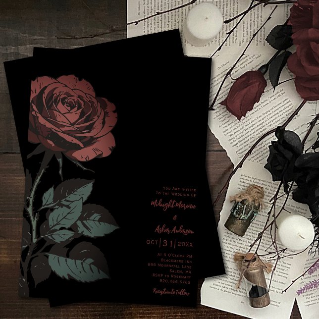 Invitación Rosa gótico Boda (Subido por el creador)