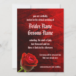 Invitación Rosa gótico Boda virtual