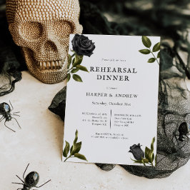 Invitación Rosa Gótico Halloween Boda ensayo Cena