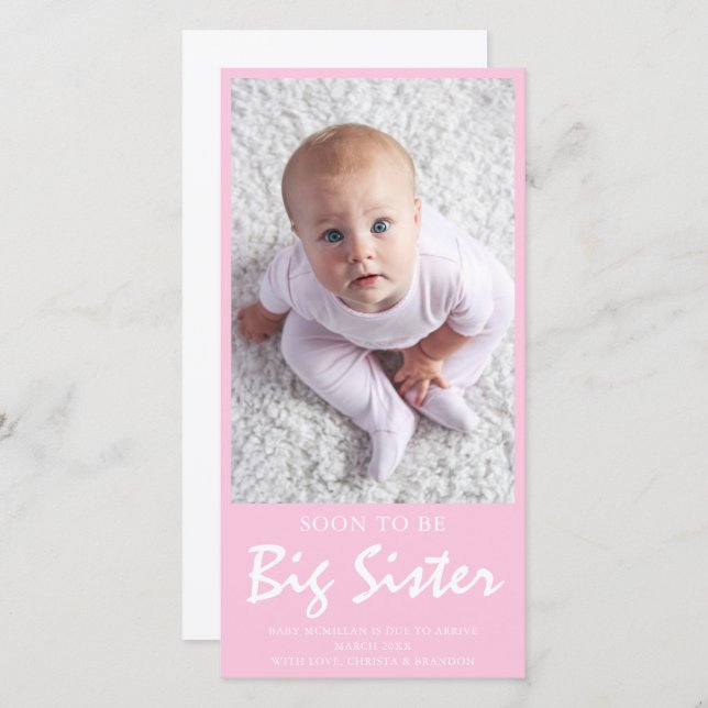 Invitación Rosa Gran Hermana (Anverso / Reverso)