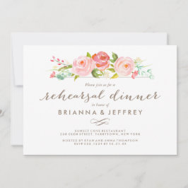 Invitación Rosa Jardín Boda Floral Ensayo Cena