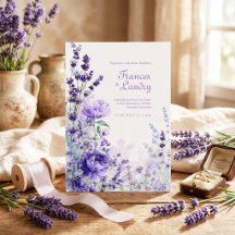 Rosa Lavanda Flor de Acuarela Púrpura Índigo