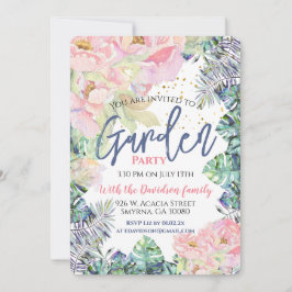 Invitación Rosa  Leaf de Garden Fiesta