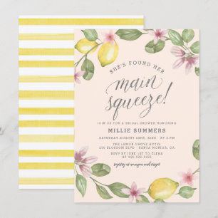 Invitación Rosa Lemon Wreath Main Squeeze Brieze Shower