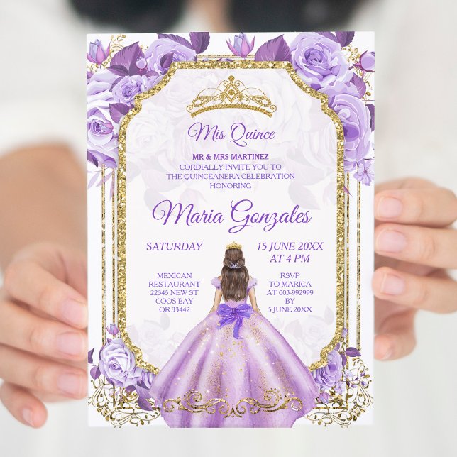 Invitación Rosa Lilac Chica mexicana Charra Mis Quince 2 (Subido por el creador)