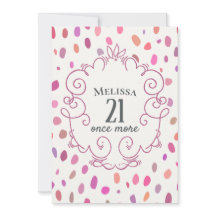 Rosa lindo sobre el cumpleaños del jalón de la