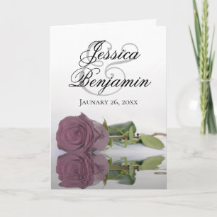 Invitación Rosa Malva Polvorienta Elegante Foto Romántica Bod