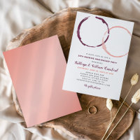 Rosa Mancha de Vino y Burgundy Bodas de Aniversari