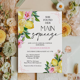 Invitación Rosa moda Encontró La Principal Ducha Bridal Squee