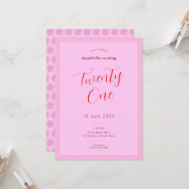 Invitación Rosa moderno 21