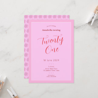 Invitación Rosa moderno 21