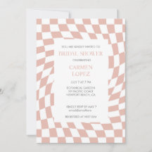 Rosa moderno con ducha de novia comprobada