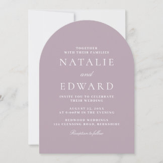 Invitación Rosa moderno y Boda de arco moderno