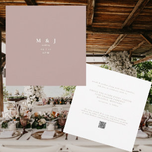 Invitación Rosa moderno y elegante Boda Gold Square