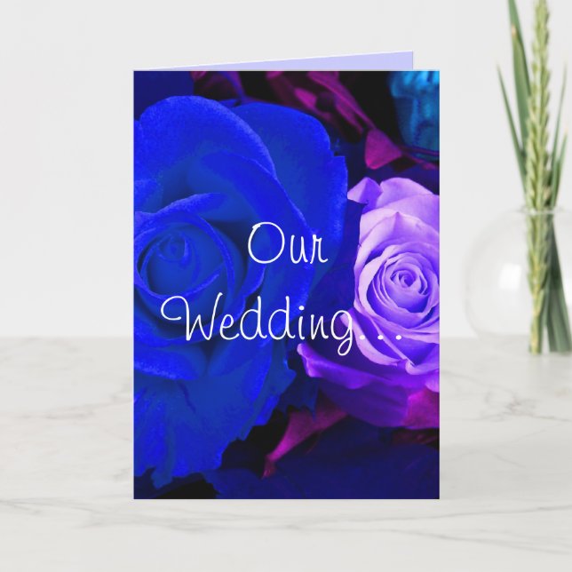 Invitación Rosa morado azul (Anverso)