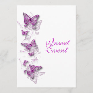 Invitación rosa morado cumpleaños compromiso boda