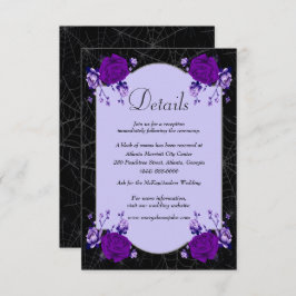 Invitación Rosa morado Floral Spiderweb Detalles de la boda d