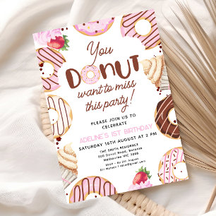 Invitación Rosa, no quieres perder este cumpleaños Fiesta